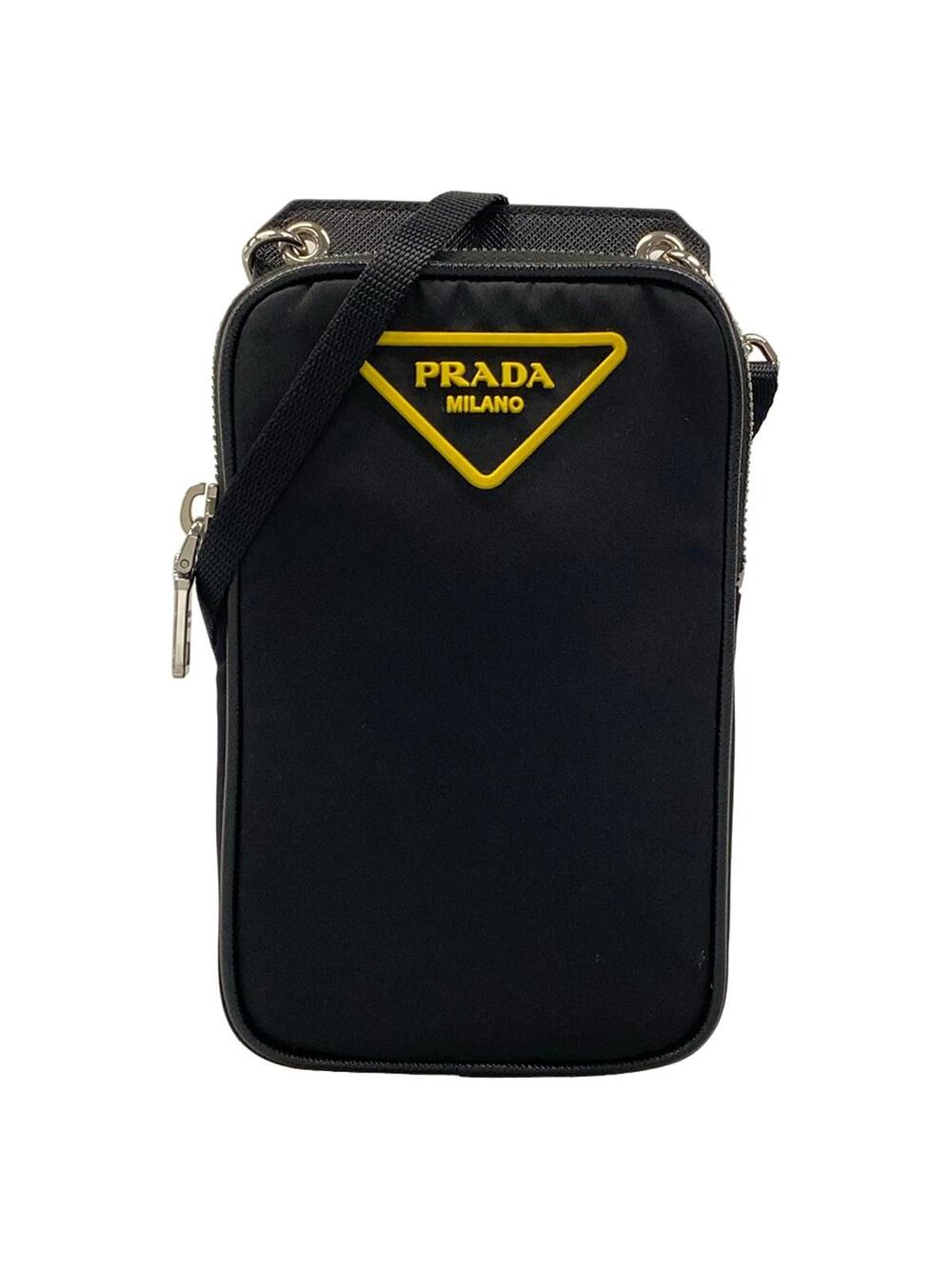 Prada Black Yellow Nylon Leather #339815P83B